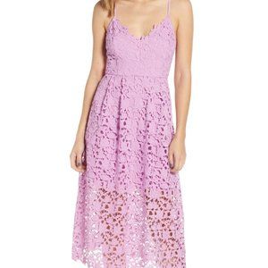 ASTR the Label Lace Midi Dress - Pink - Medium